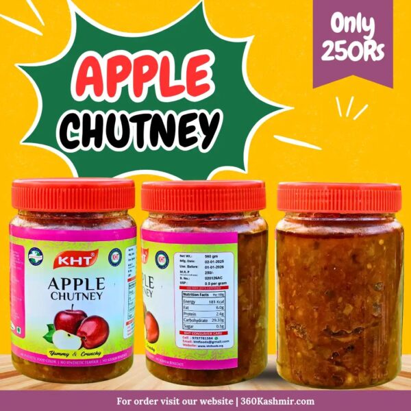 Kht Apple Chutney / 500 Grams / Kashmiri Chutney - Image 2